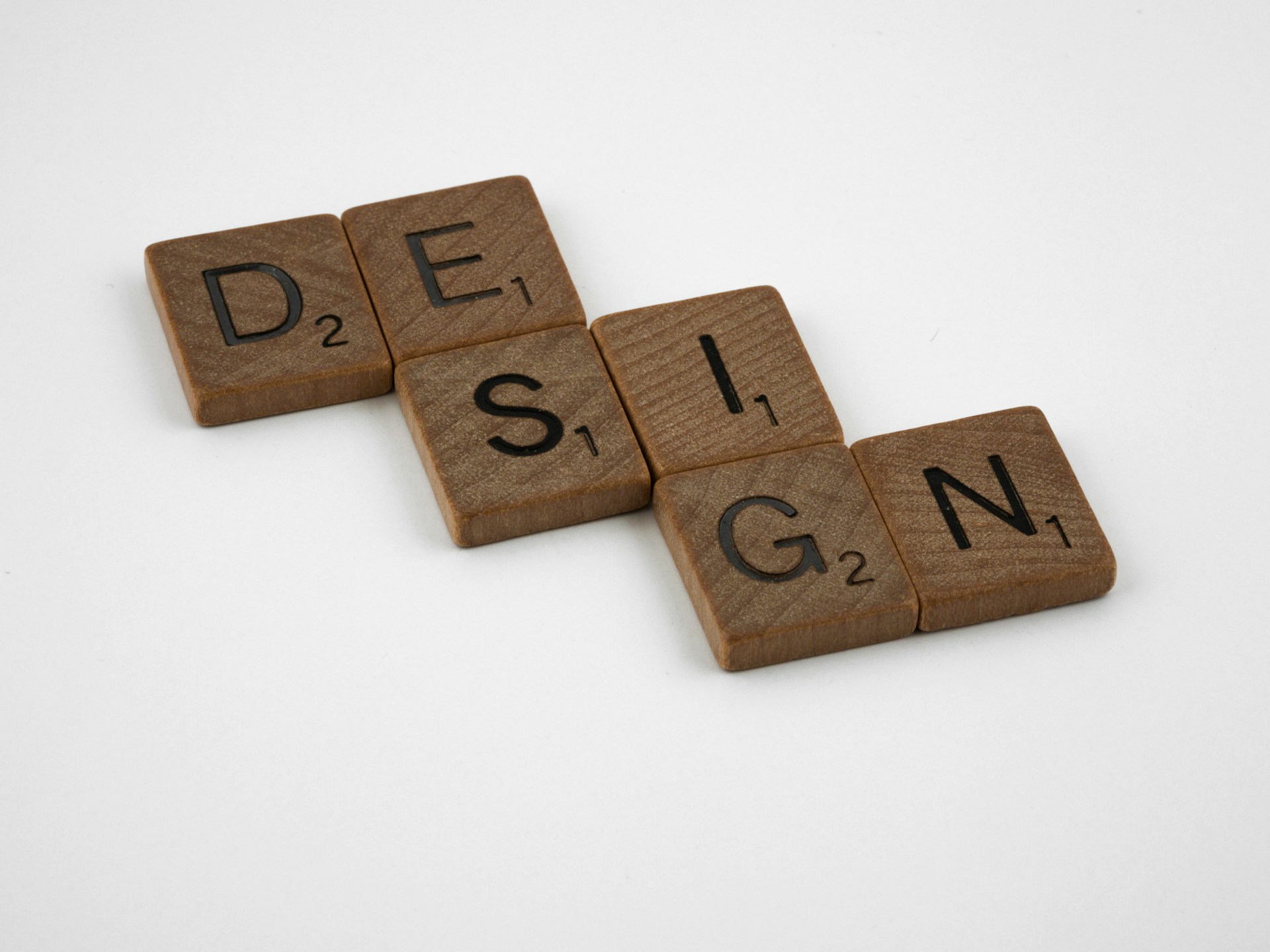 design spelled out with scrabble letters